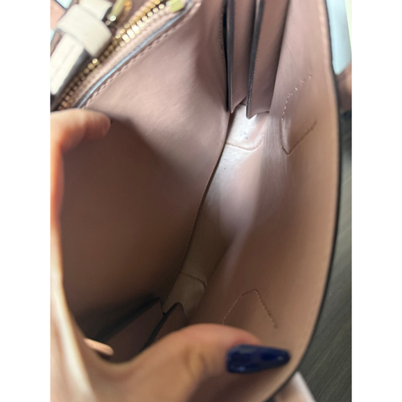👜 Michael Kors Blush Pink Leather Satchel | Crossbody Strap | Structured Tote - Picture 5 of 8